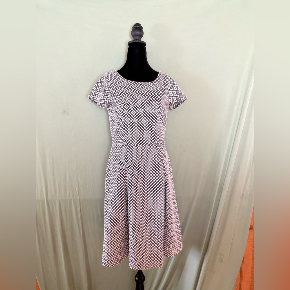 Talbots Black and White Sheath Dress Business Classic Preppy